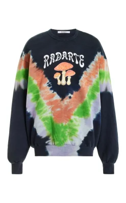 Tie Dye Mushroom Print Radarte Sweatshirt
