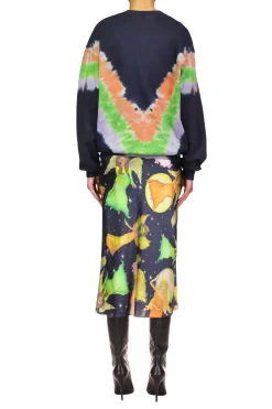 Tie Dye Mushroom Print Radarte Sweatshirt