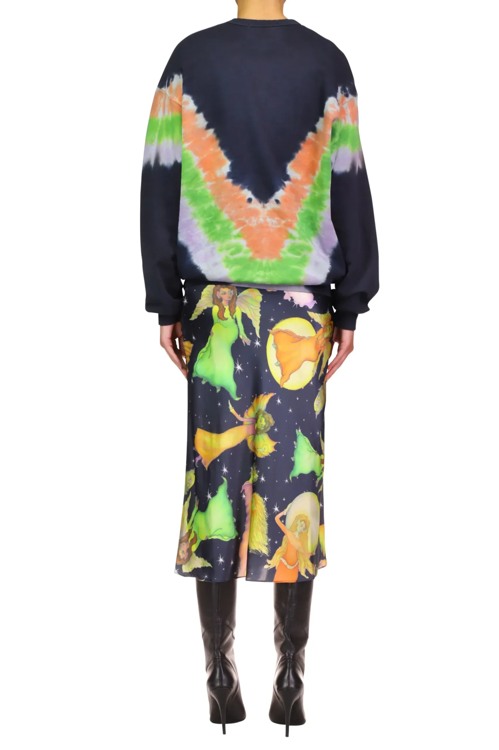 Tie Dye Mushroom Print Radarte Sweatshirt