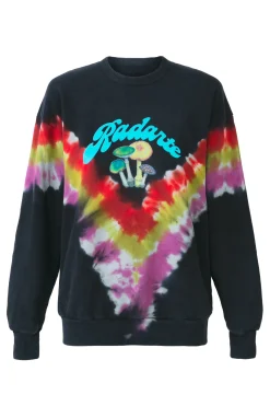 Tie Dye Mushroom Print Radarte Sweatshirt