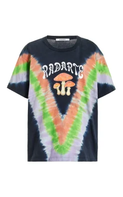 Tie Dye Mushroom Print Radarte T-Shirt
