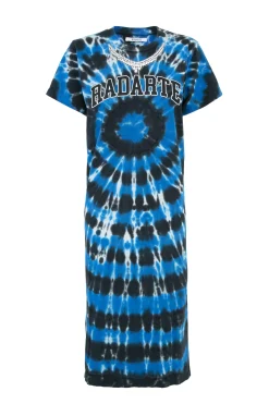 Tie Dye Radarte T-Shirt Dress With Rhinestone Detail