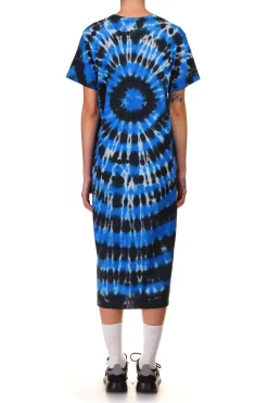 Tie Dye Radarte T-Shirt Dress With Rhinestone Detail