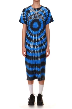 Tie Dye Radarte T-Shirt Dress With Rhinestone Detail
