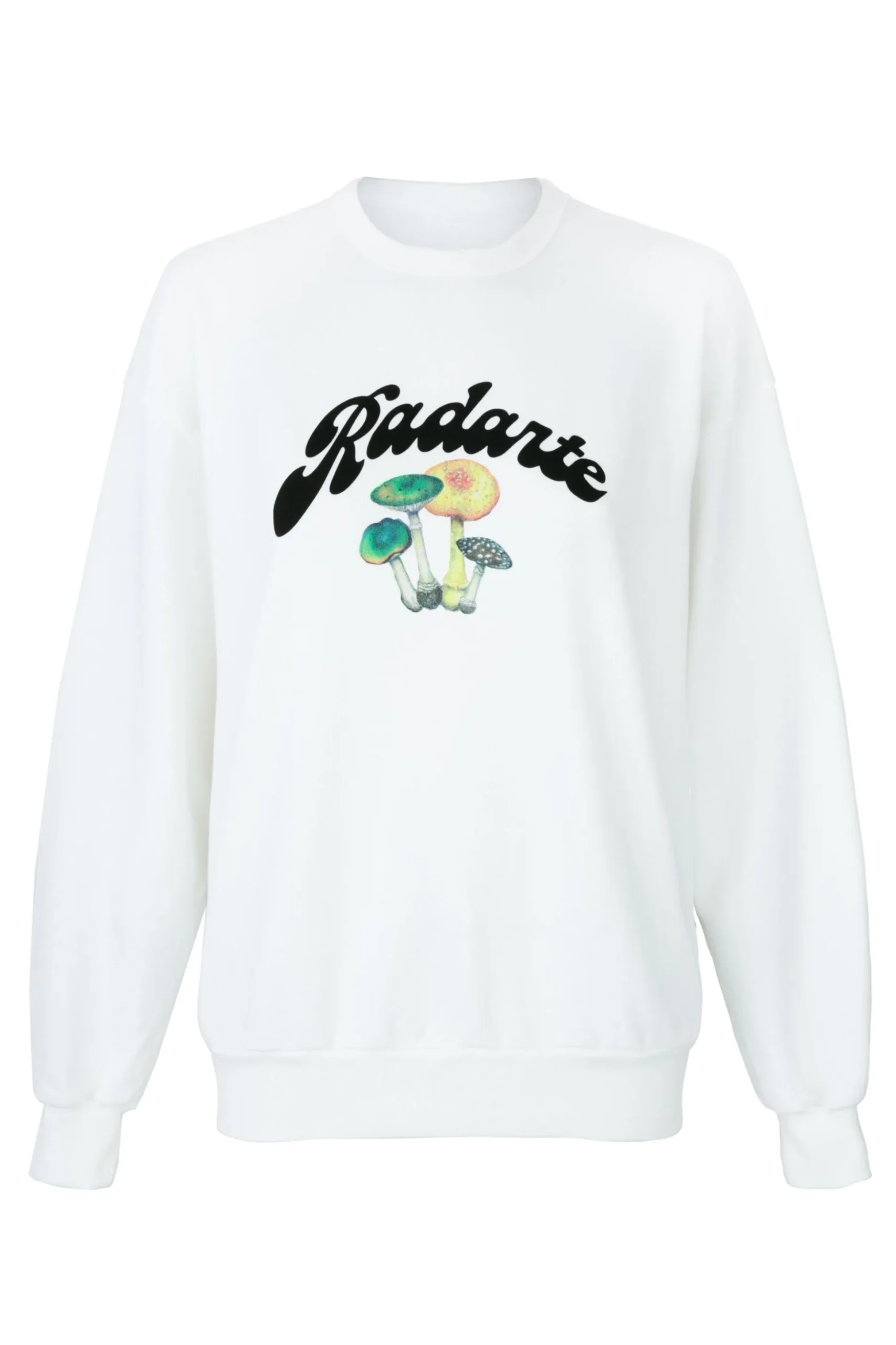 White Mushroom Print Radarte Sweatshirt